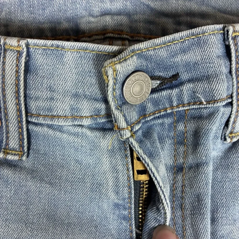 Levis Jeans Mens 31x32 Blue 527 Slim Bootcut Western Cowboy Faded Denim Pants